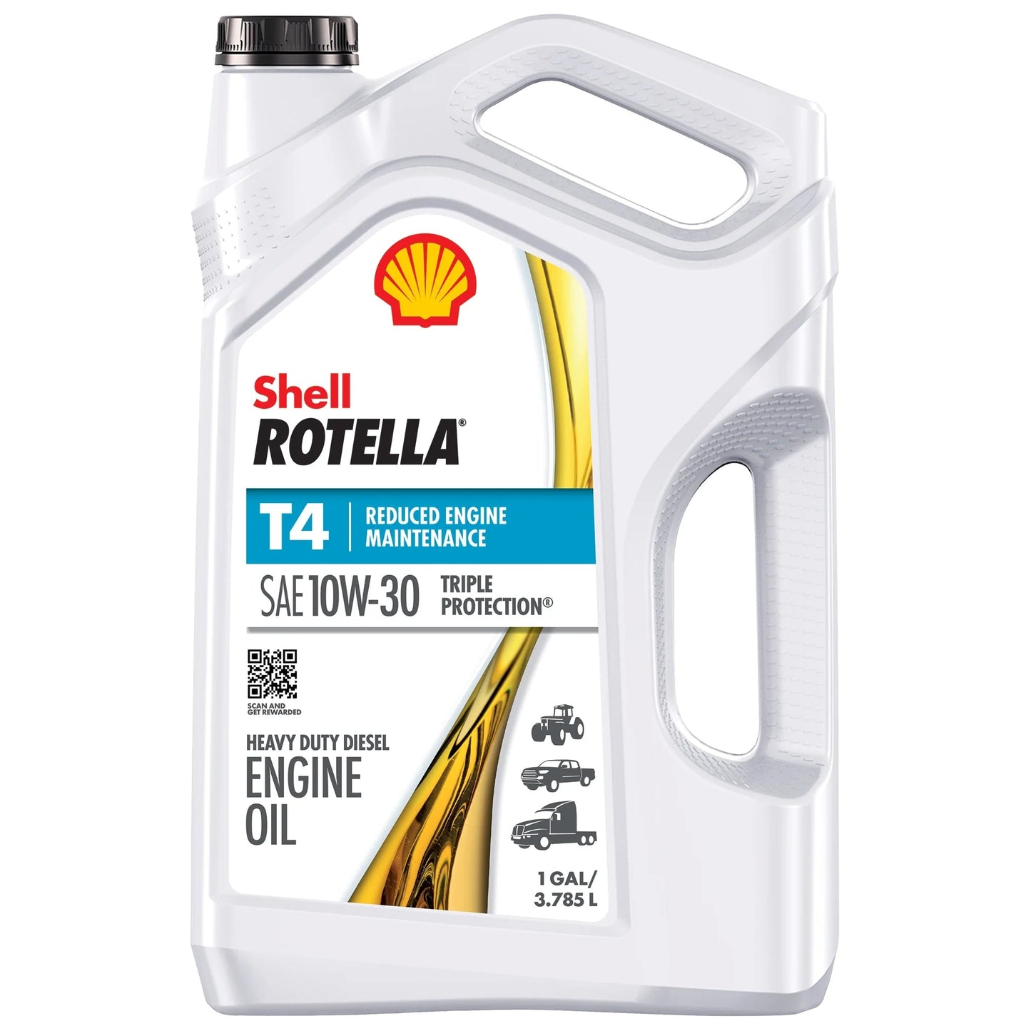 Shell T4 Triple Protection 10W-30 Diesel Engine Oil, 1 Gallon