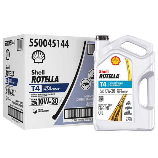 Shell  T4 Triple Protection 10W-30 Motor Oil, 1 Gallon (3 Pack)